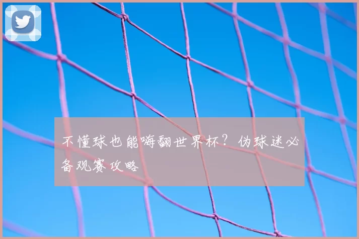 不懂球也能嗨翻世界杯?伪球迷必备观赛攻略