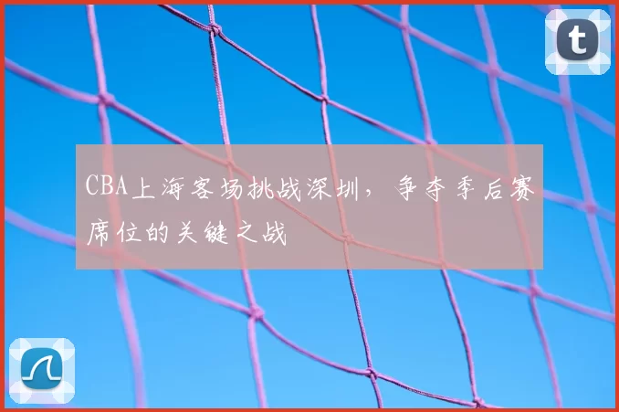 CBA上海客场挑战深圳，争夺季后赛席位的关键之战